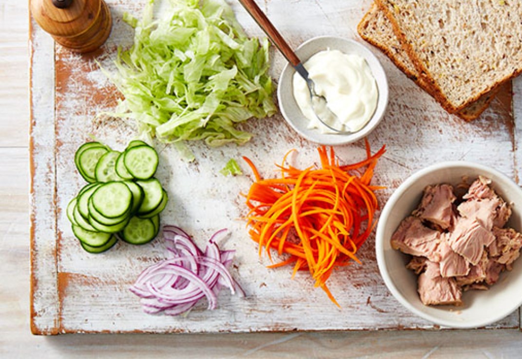 Tuna mayo & cucumber sandwich