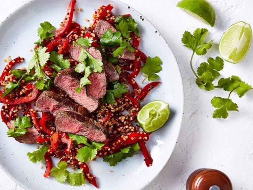 Steak quinoa bowl
