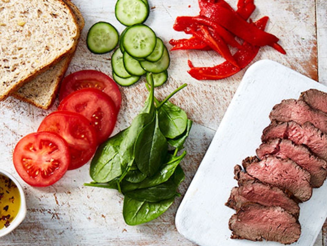 Simple roast beef sandwich